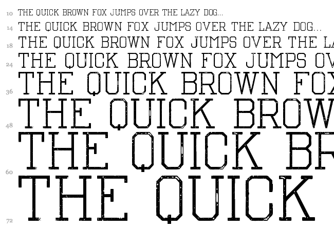 The Nest font waterfall